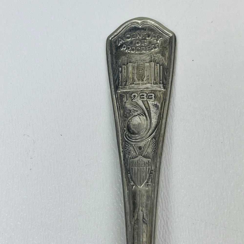 1933 Chicago Administration Building Vintage Souvenir Spoon Collectible